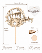 Caketopper Pferde aus Holz – Tortendeko für Kindergeburtstag, Pferdegeburtstag & Zwillingsmädchen