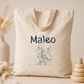 Personalisierte Kinder Stofftasche mit Namen | Baumwolltasche für Kindergarten & Schule