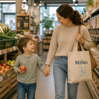 Personalisierte Kinder Stofftasche mit Namen | Baumwolltasche für Kindergarten & Schule