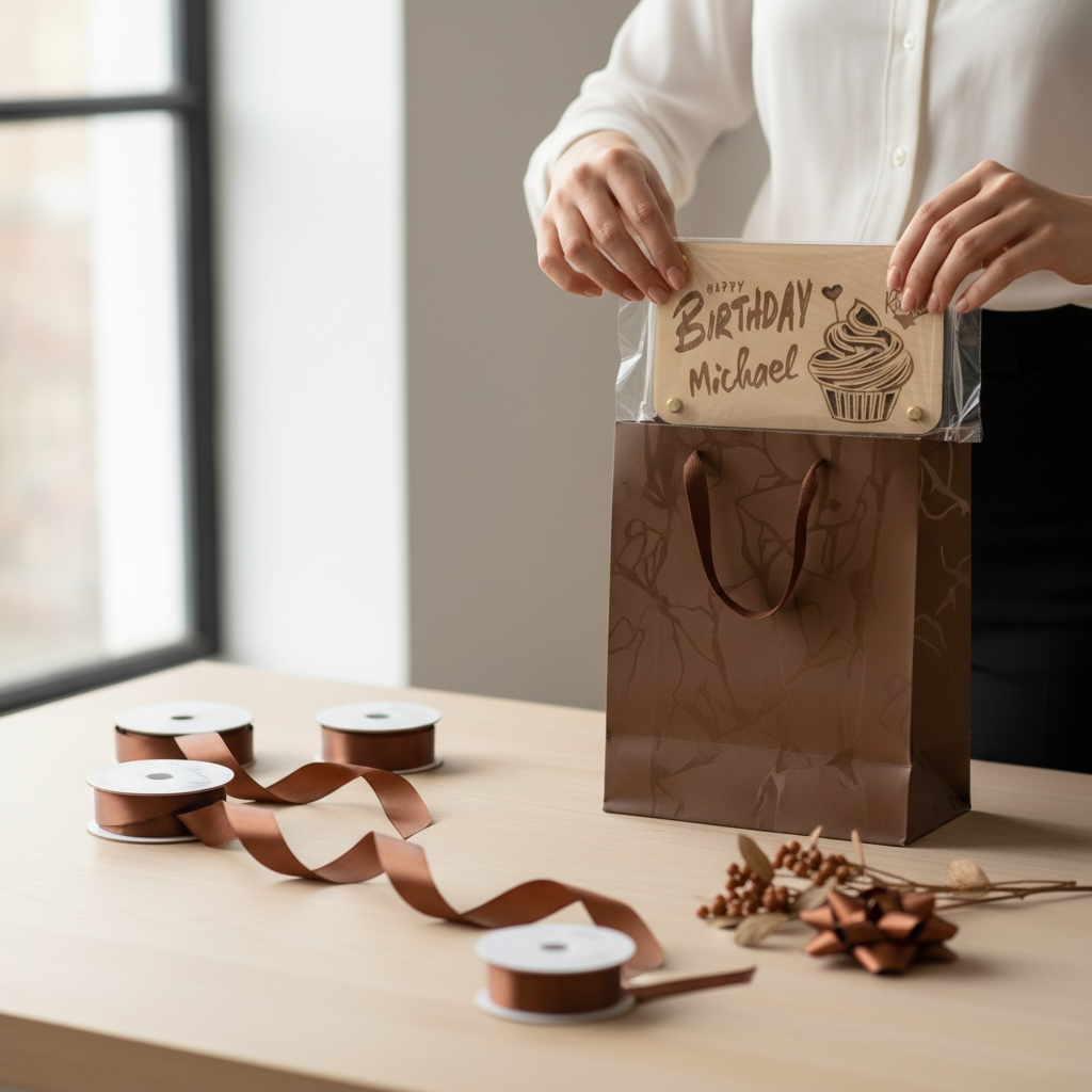 Personalisierte Geldgeschenkverpackung aus Holz für runde Geburtstage – mit Name & Wunschalter