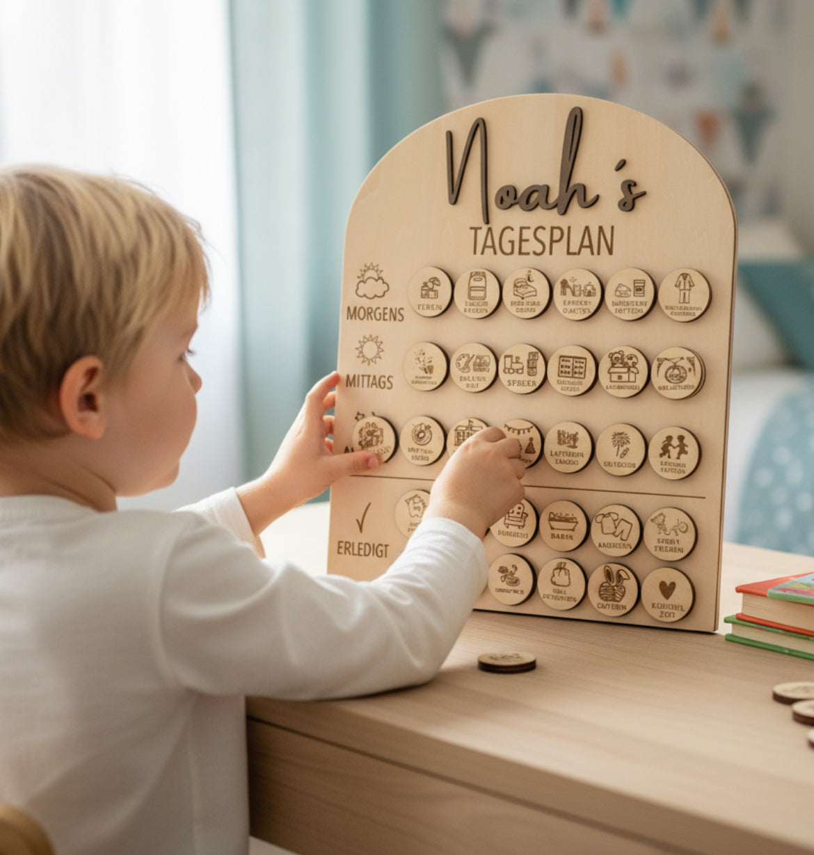 Personalisiertes Türschild Holz mit Name – Namensschild Kinderzimmer