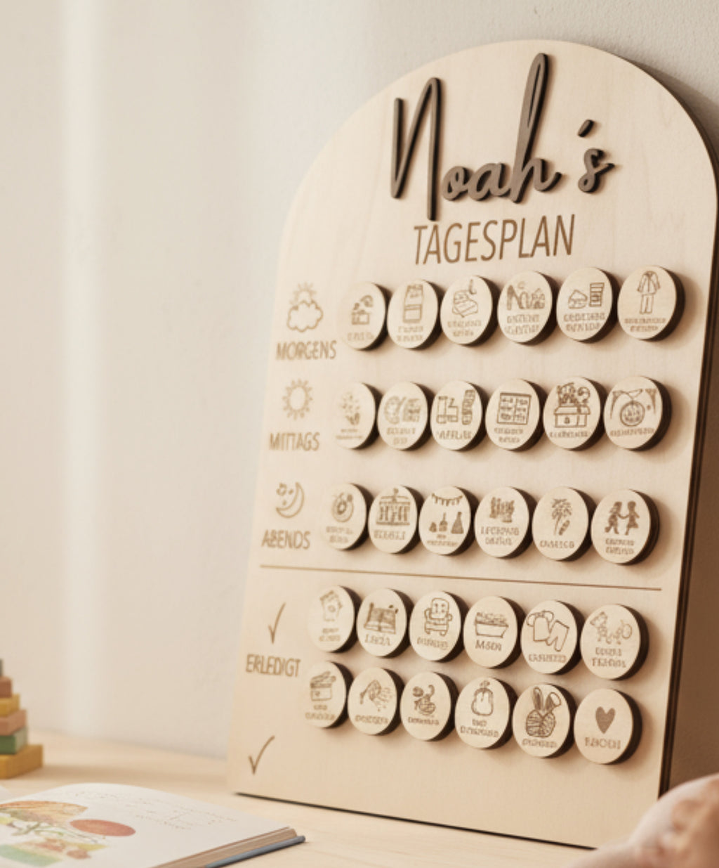 Personalisiertes Türschild Holz mit Name – Namensschild Kinderzimmer