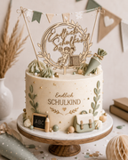 Caketopper Handball zur Einschulung – Endlich Schulkind aus Holz