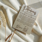 Personalisierter Patenbrief aus Holz  – Taufgeschenk mit 3D-Schrift