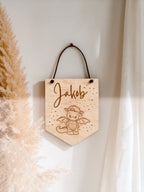 Personalisiertes Türschild Holz mit Name – Namensschild Kinderzimmer