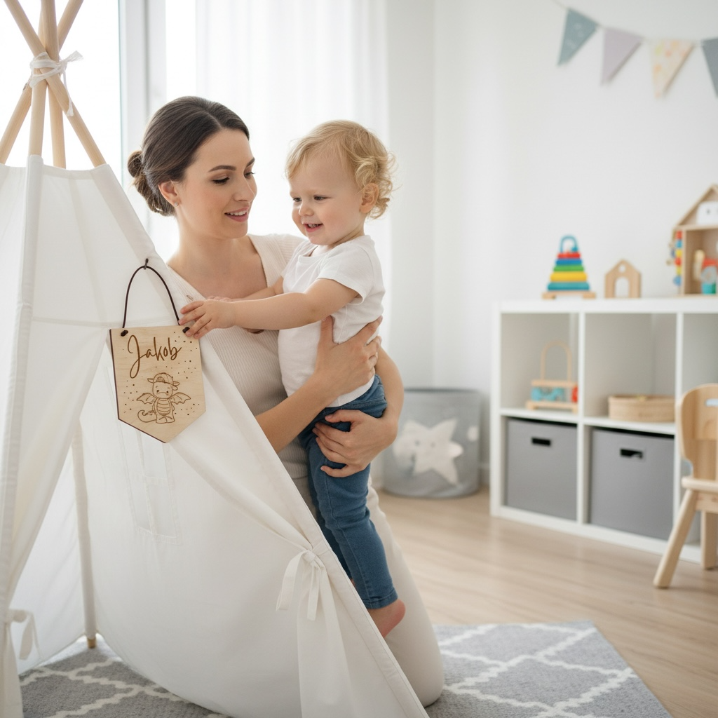 Personalisiertes Türschild Holz mit Name – Namensschild Kinderzimmer