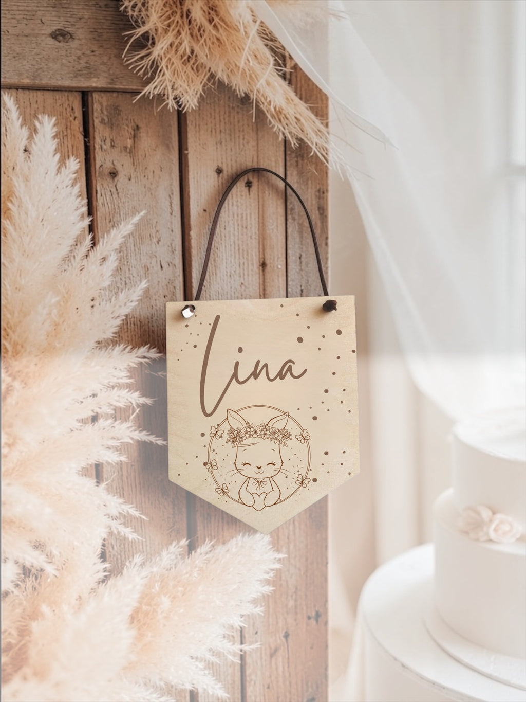 Personalisiertes Türschild Holz mit Name – Namensschild Kinderzimmer