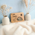 Personalisiertes Geldgeschenk zur Taufe aus Holz – handgemachte Geschenkverpackung