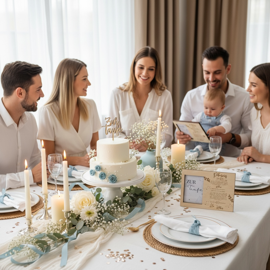 Patenbrief mit Fotorahmen zur Taufe – personalisiert aus Holz