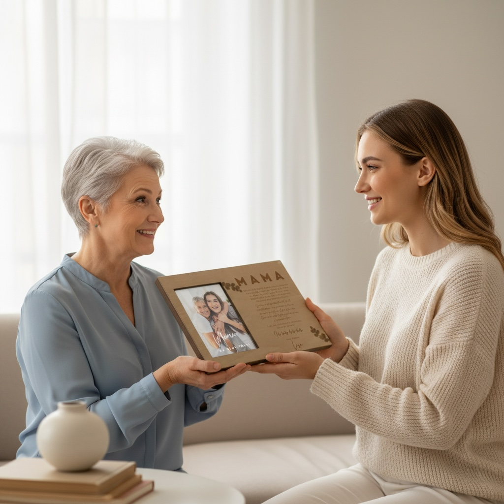 Personalisierter Fotorahmen für Mama mit Foto und persönlichen Worten