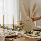 Zeit-Gutschein aus Holz mit Trockenblumen – liebevolles Geschenk für Mama, Papa, Freundin oder Freund