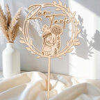 Caketopper Taufe Mädchen mit Lebensbaum aus Lindenholz
