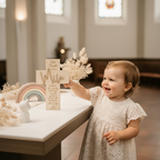 Personalisiertes Holzkreuz mit 3D Namen – Segenskreuz zur Taufe, Kommunion & Konfirmation