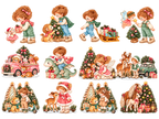Weihnachtsmotive 1–12, zeilenweise von links nach rechts. Freigestellte Motivvorschau ohne Holzträger, mit KI bearbeitet.