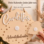Abnehmbares Weihnachtsmotiv mit Klettbefestigung – Originalprodukt, mit Hilfe von KI dargestellt