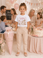 Einschulung Shirt Mädchen Schulkind 2026 mit Einhorn Motiv, weißes T-Shirt für den ersten Schultag