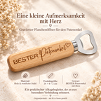 Flaschenöffner Bester Patenonkel: Holz und rostfreier Stahl, 14 × 4 × 2 cm