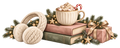 Motiv 4 – Bücher mit Kakao, Ohrwärmern und Weihnachtsgeschenk