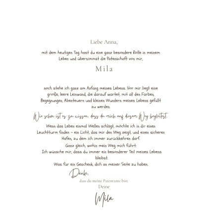 Patenbrief · Schleife · Schriftart 1