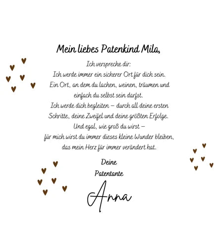 Patenkindertexte · Mein Versprechen